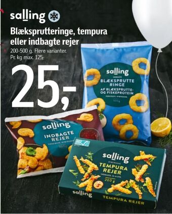 Salling blæksprutteringe