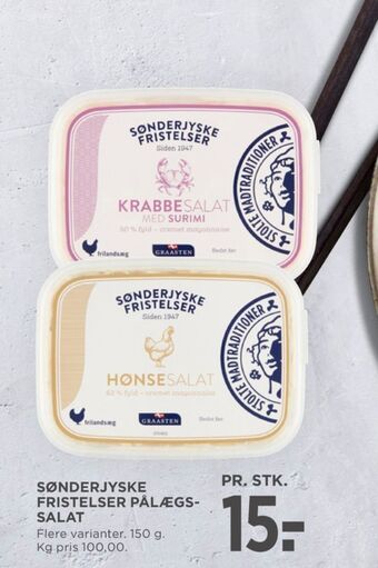 MENY Sønderjyske fristelser krabbesalat med surimi tilbud