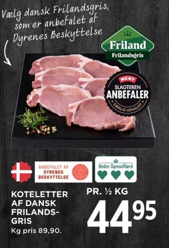 MENY Friland frilandsgris grisekoteletter tilbud