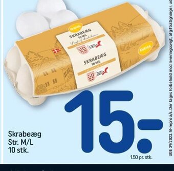 REMA 1000 Skrabeæg Str. M/L 10 stk. tilbud