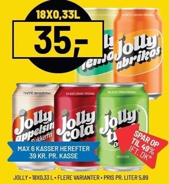 18x0,33l jolly sodavand