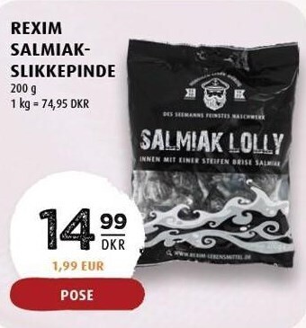 Scandinavian Park Rexim salmiak-slikkepinde tilbud