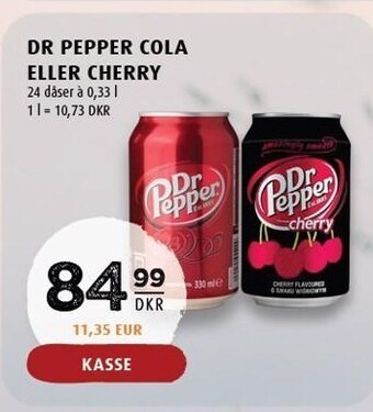Scandinavian Park Dr pepper cola eller cherry tilbud