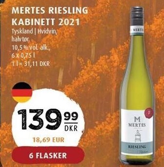 Scandinavian Park Mertes riesling kabinett 2021 tilbud