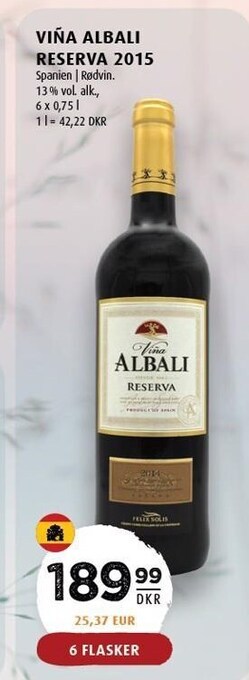 Scandinavian Park Viña albali reserva 2015 tilbud