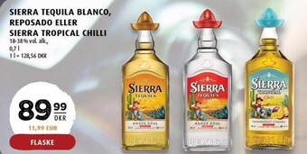 Sierra tequila blanco, reposado eller sierra tropical chilli