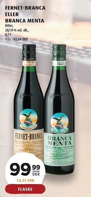 Scandinavian Park Fernet-branca eller branca menta tilbud