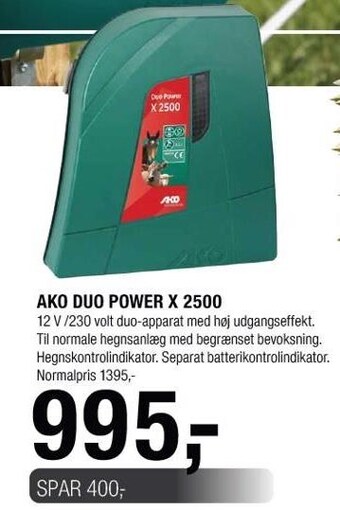 Land & Fritid Ako duo power x 2500 tilbud