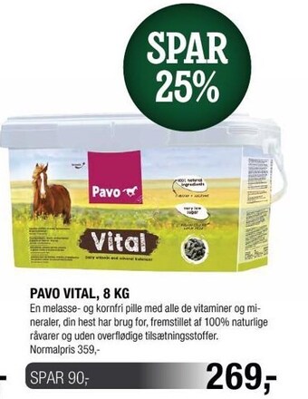 Land & Fritid Pavo vital, 8 kg tilbud