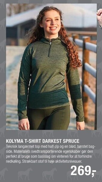 Land & Fritid Kolyma t-shirt darkest spruce tilbud