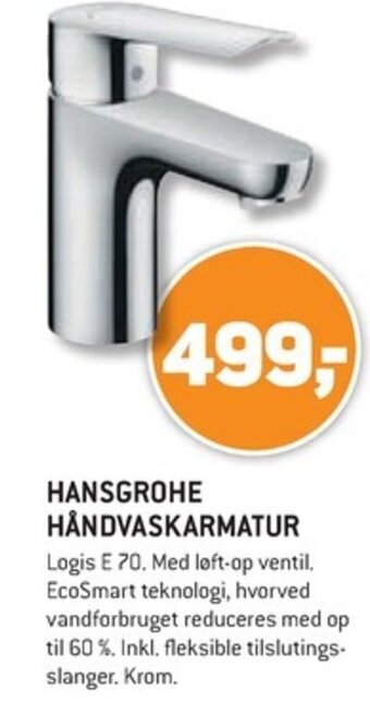 XL-BYG HANSGROHE HÅNDVASKARMATUR tilbud