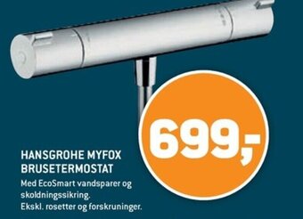 XL-BYG HANSGROHE MYFOX BRUSETERMOSTAT tilbud