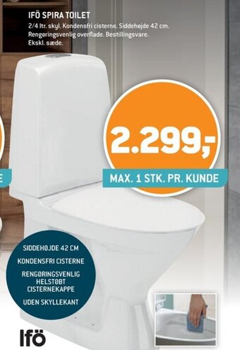 XL-BYG IFÖ SPIRA TOILET tilbud