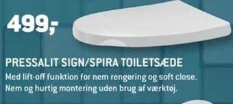 PRESSALIT SIGN/SPIRA TOILETSÆDE