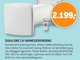 XL-BYG DUKA ONE C4 VARMEGENVINDING tilbud