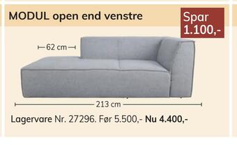 Daells Bolighus Modul open end venstre tilbud