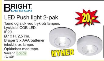 Harald Nyborg Led push light 2-pak tilbud