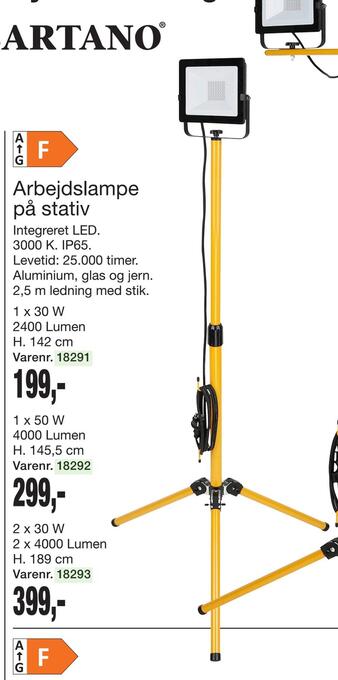 Harald Nyborg Arbejdslampe på stativ tilbud