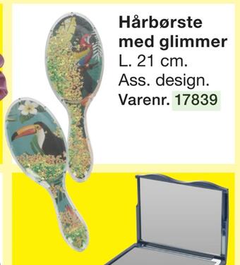 Hårbørste med glimmer