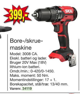 Bore-/skrue maskine