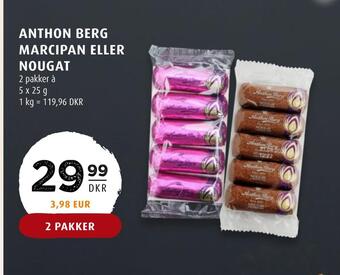 Scandinavian Park Anthon berg marcipan eller nougat tilbud