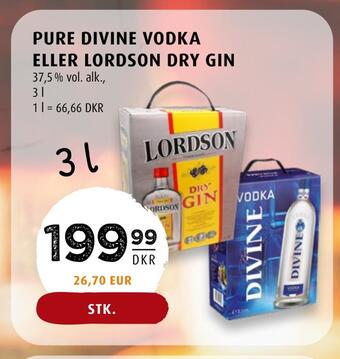 Scandinavian Park Pure divine vodka eller lordson dry gin tilbud