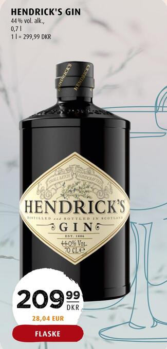 Scandinavian Park Hendrick's gin tilbud