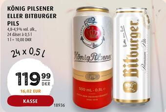 Scandinavian Park König pilsener eller bitburger pils tilbud