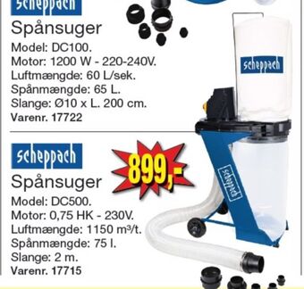 Harald Nyborg Scheppach spånsuger tilbud