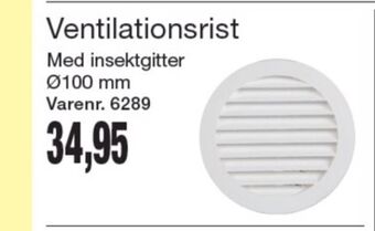 Harald Nyborg Ukendt ventilationsrist tilbud
