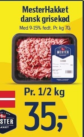 Føtex Mesterhakket dansk grisekød tilbud