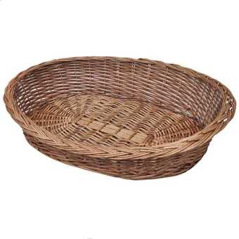 Hundekurv i pil naturfarvet 90 cm