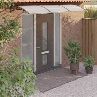 Dørbaldakin 300x100 cm polycarbonat sort