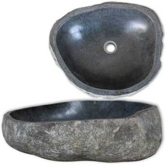 Bolig Center Håndvask 29-38 cm oval flodsten tilbud