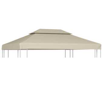 Baldakin til havepavillon 3x4 m 310 g/m² beige