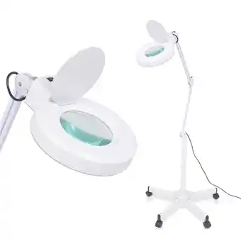 Opretstående forstørrelsesglas med lampe