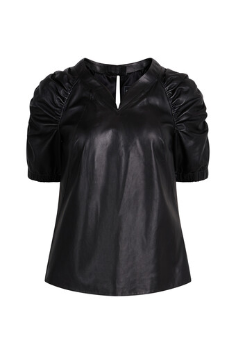 Sinnerup Créton crattalee skind bluse (sort 36) tilbud