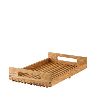 Sinnerup samsø vintage serveringsbakke (black w/oak hooks s)