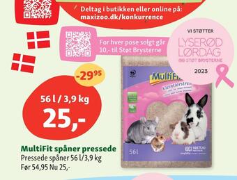 Maxi Zoo Multifit spåner pressede tilbud