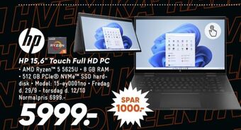 Bilka Hp bærbar pc tilbud