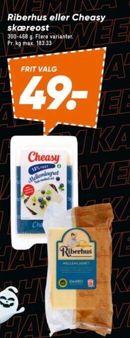 Bilka Cheasy skæreost mellemlagret 13% tilbud