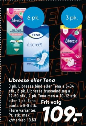 Bilka Tena men bind tilbud