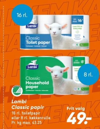 Bilka Classic toiletpapir tilbud