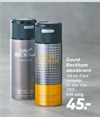 Bilka David beckham deospray tilbud