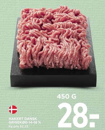 MENY HAKKET DANSK GRISEKØD 14-18% tilbud