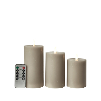 Kop & Kande Dacore led lys sand 3 stk. med fjernbetjening tilbud