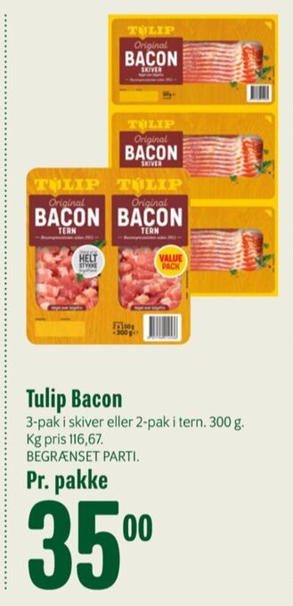 Min Købmand Tulip baconskiver tilbud