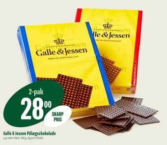 Min Købmand Galle & jessen pålægschokolade mørk tilbud