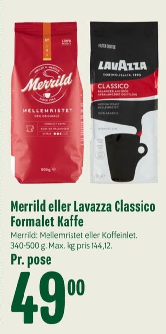 Min Købmand Classico kaffe formalet tilbud