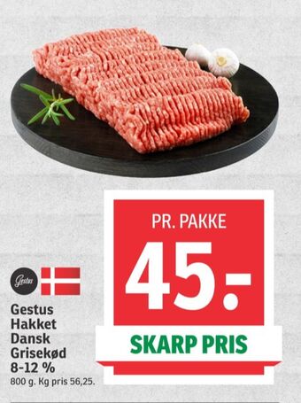 Gestus hakket grisekød 8-12%